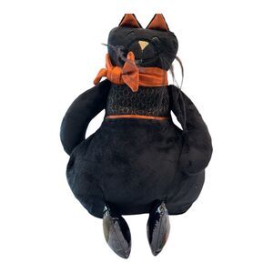 Woof & Poof 2015 Black Halloween Cat Plush Tags Attached